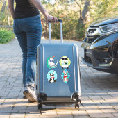 Sticker Animaux cool Hipster (Valise Insitu)