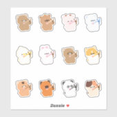 Sticker Animaux cupides (Feuille)