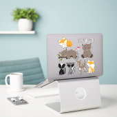 Sticker Animaux de bois bébé (Ordinateur portable sur le bureau)