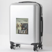 Sticker Animaux de compagnie amis besties ajouter nom anim (Sur valise)