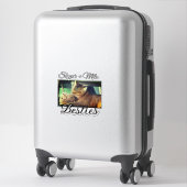 Sticker Animaux de compagnie amis besties ajouter nom anim (Sur valise)
