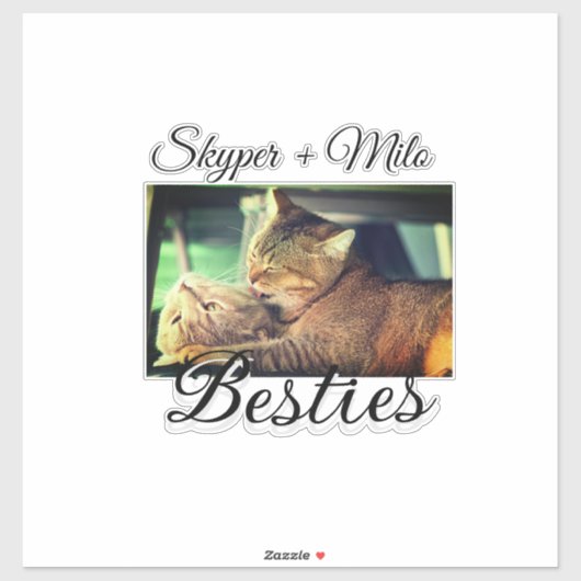 Sticker Animaux de compagnie amis besties ajouter nom anim (Feuille)