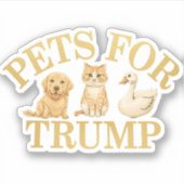 Sticker Animaux de compagnie pour Trump : montrer son sout (Devant)