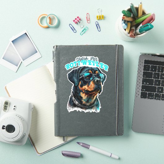 Sticker Animaux de compagnie stylish Rottweiler (Couverture iPad)