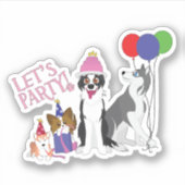 Sticker Animaux de fête (Devant)