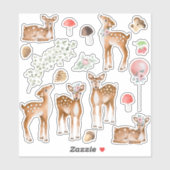 Sticker Animaux des bois (Feuille)