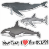 Sticker Animaux marins simples et modernes (Devant)