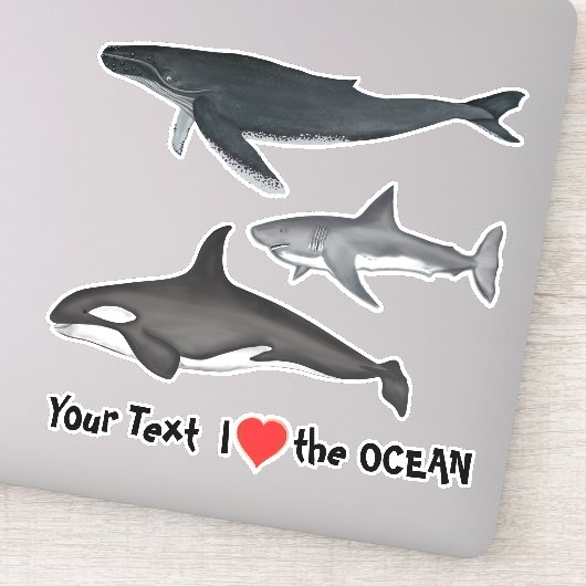 Sticker Animaux marins simples et modernes (Détail)