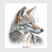Sticker Animaux sauvages de Coyote (Feuille)