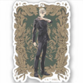 Sticker Anime Draco Malfoy Cadre Ornate (Devant)