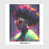 Sticker Anime Girl African American Art (Feuille)
