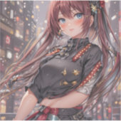 Sticker Anime Girl AI Générique (Devant)