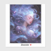 Sticker Anime Girl Fabriquée En Étoiles (Feuille)