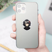 Sticker Anime gothique fille (Téléphone)