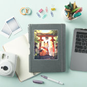 Sticker Anime Kitsune Cute Fox Imaginaire Art (Couverture iPad)