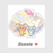 Sticker Anime Magique Candyland avec Jerry et Tuffy (Feuille)