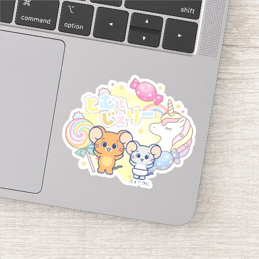 Sticker Anime Magique Candyland avec Jerry et Tuffy (Détail)