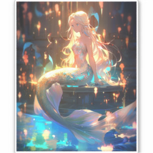 Sticker Anime Mermaid Girl Imaginaire Art