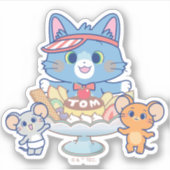 Sticker Anime Tom, Jerry et Tuffy Dessert Parlor (Devant)