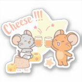 Sticker Anime Tuffy et Jerry Cheese au fromage (Devant)