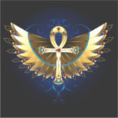 Sticker Ankh or avec ailes (Devant)