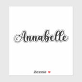 Sticker Annabelle Nom - Calligraphie manuscrite (Feuille)