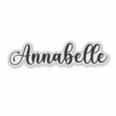 Sticker Annabelle Nom - Calligraphie manuscrite (Devant)