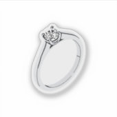 Sticker Anneau Fiançailles diamant (Devant)
