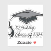 Sticker Année de diplôme Nom personnalisé Personnalisé (Feuille)