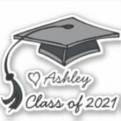 Sticker Année de diplôme Nom personnalisé Personnalisé (Devant)