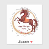 Sticker Année du Cheval 2026 couleur Brown (Feuille)