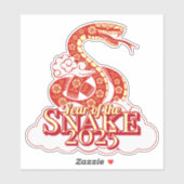 Sticker Année du serpent Nouvel An chinois 2025 (Feuille)