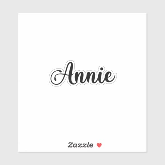 Sticker Annie Nom - Calligraphie manuscrite (Feuille)