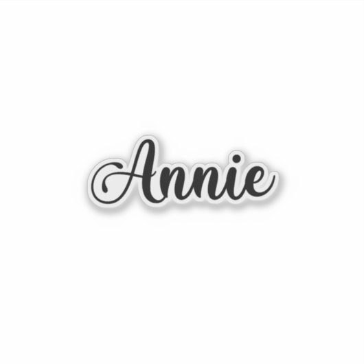 Sticker Annie Nom - Calligraphie manuscrite (Devant)