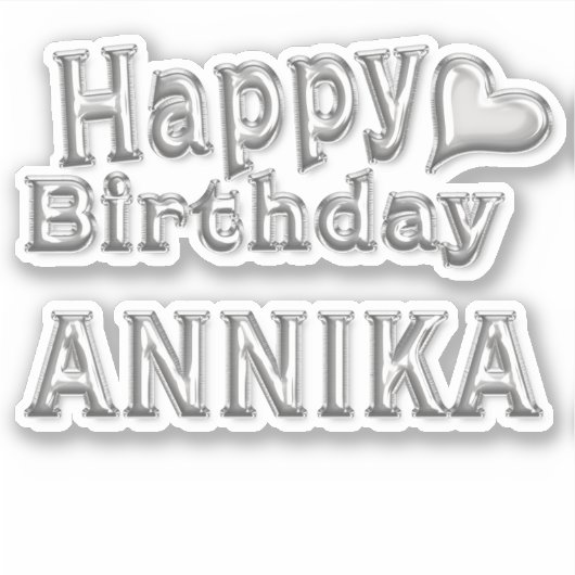 Sticker Annika Happy Birthday (Devant)