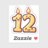 Sticker Anniversaire 12 ans (Feuille)