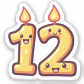 Sticker Anniversaire 12 ans (Recto)