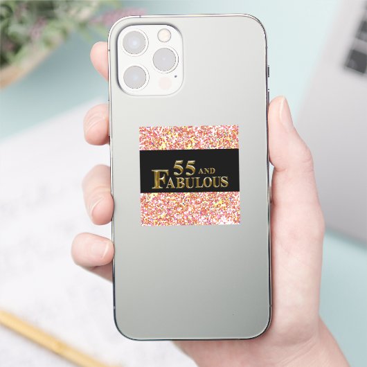 Sticker Anniversaire 55 ans (Téléphone)