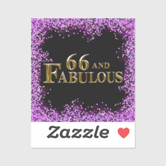 Sticker Anniversaire 66 ans (Feuille)