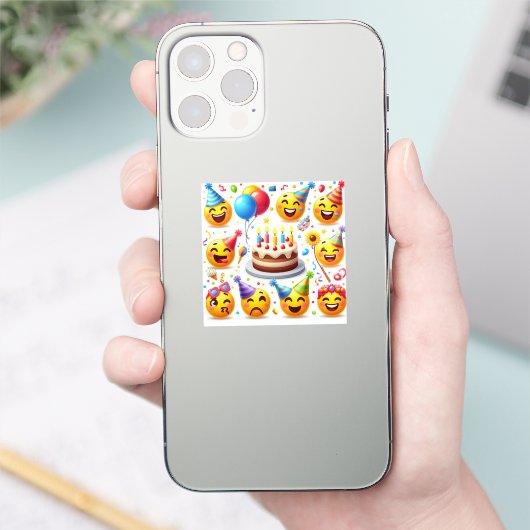 Sticker Anniversaire Célébration Emoji Set" (Téléphone)