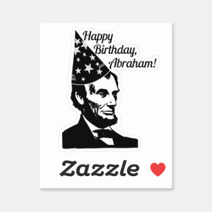 Sticker Anniversaire d'Abraham Lincoln