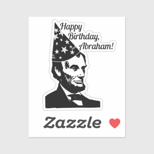 Sticker Anniversaire d'Abraham Lincoln (Feuille)