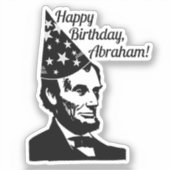 Sticker Anniversaire d'Abraham Lincoln (Recto)
