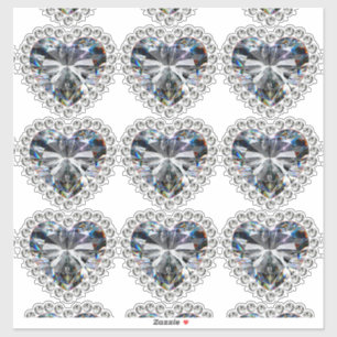 Sticker Anniversaire de coeur de diamant