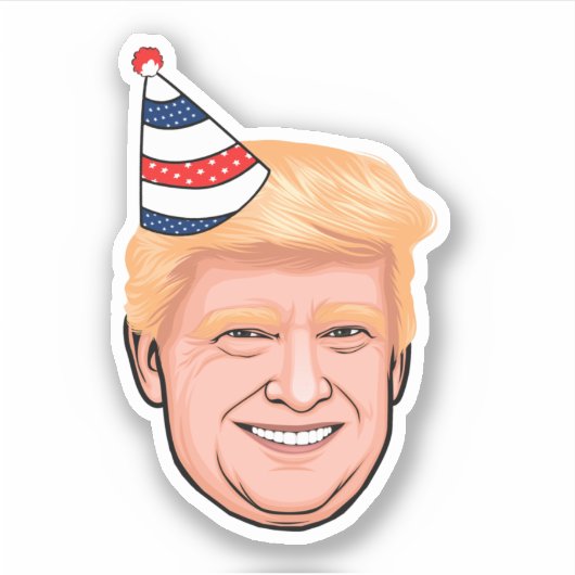 STICKER ANNIVERSAIRE DE DONALD TRUMP (Devant)
