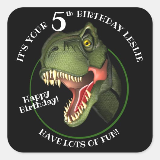 Sticker Anniversaire de enfant pour Dinoseur migno (Devant)