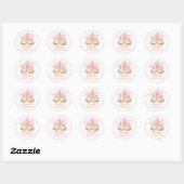 Sticker Anniversaire de la Princesse Magique Rose (Feuille)