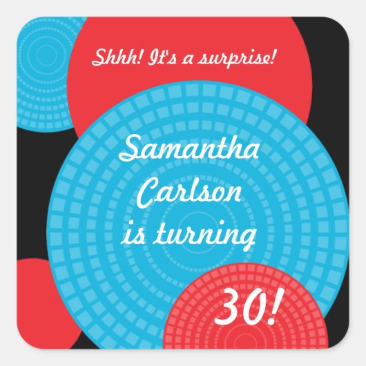 Sticker Anniversaire des cercles de chevauchement (Devant)