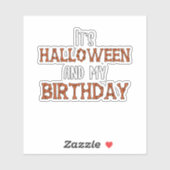 Sticker Anniversaire d'Halloween 31 octobre (Feuille)