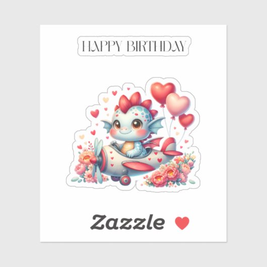 Sticker Anniversaire du pilote de dragon (Feuille)